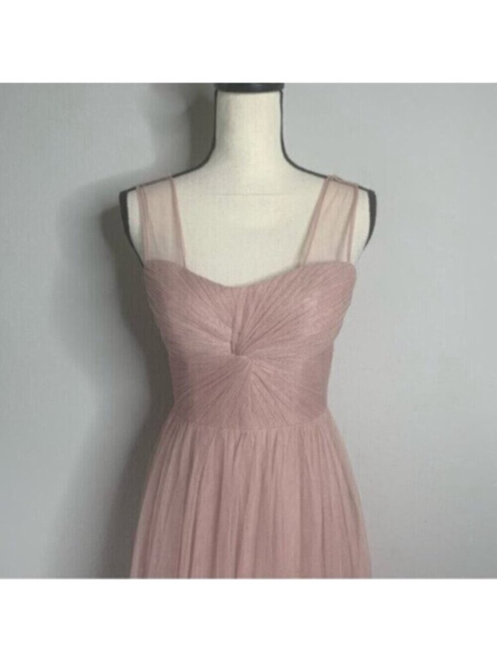 Reverly Blush Tulle Illusion Neckline Evening Gown - Picture 8 of 13